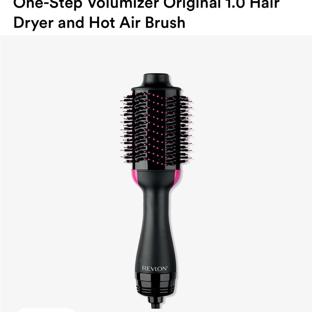 Revlon One-Step Volumizer Hair Dryer and Brush - Black and Pink